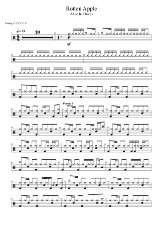 Score for Drums