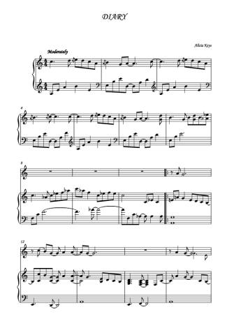 Alicia Keys Diary score for Piano