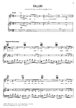 Alicia Keys Fallin´ score for Piano