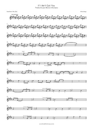 Score for Alto Saxophone