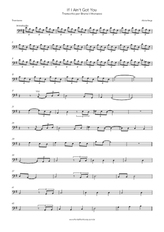 Alicia Keys If I Ain´t Got You score for Trombone