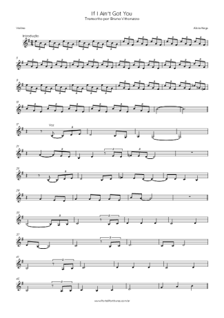 Alicia Keys If I Ain´t Got You score for Violin