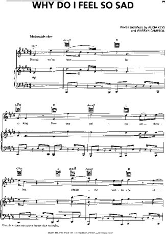 Alicia Keys  score for Piano