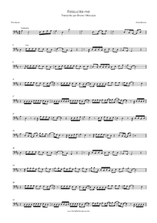 Aline Barros Ressuscita-me score for Trombone