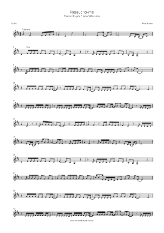 Aline Barros Ressuscita-me score for Violin