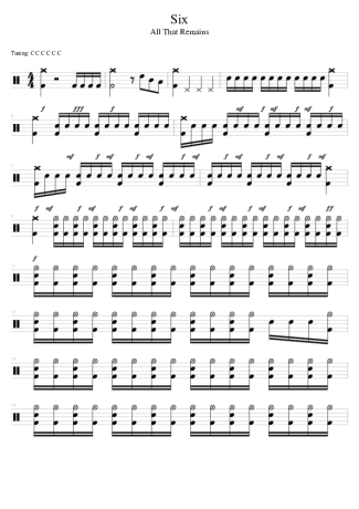 Score for Drums