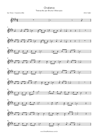 Almir Sater  score for Tenor Saxophone Soprano (Bb)