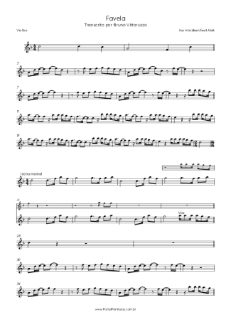 Alok Favela score for Violin