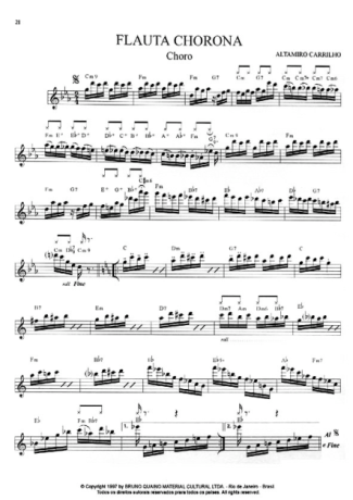 Altamiro Carrilho Flauta Chorona score for Keyboard