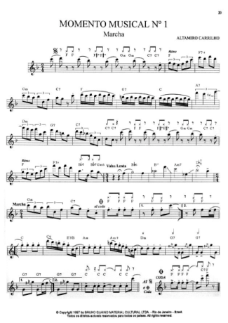 Altamiro Carrilho Momento Musical Nº1 score for Keyboard