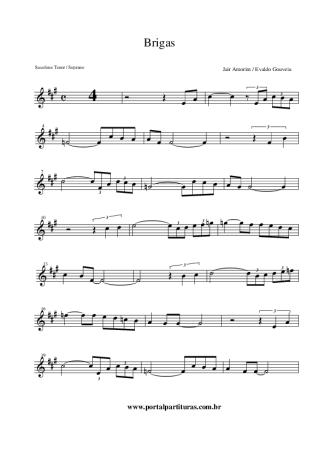 Altemar Dutra Brigas score for Tenor Saxophone Soprano (Bb)