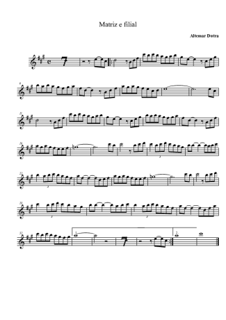 Altemar Dutra Matriz Ou Filial score for Clarinet (Bb)