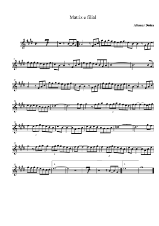 Altemar Dutra Matriz ou Filial score for Alto Saxophone