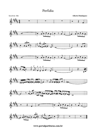Altemar Dutra Perfidia score for Alto Saxophone