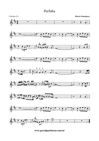 Altemar Dutra Perfidia score for Clarinet (C)