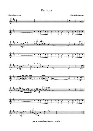Altemar Dutra Perfidia score for Flute