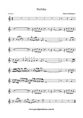 Altemar Dutra Perfidia score for Trumpet