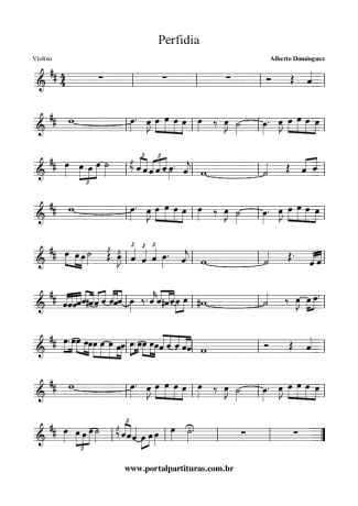 Altemar Dutra Perfidia score for Violin