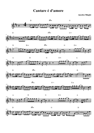 Amedeo Minghi Cantare è D´amore score for Tenor Saxophone Soprano (Bb)