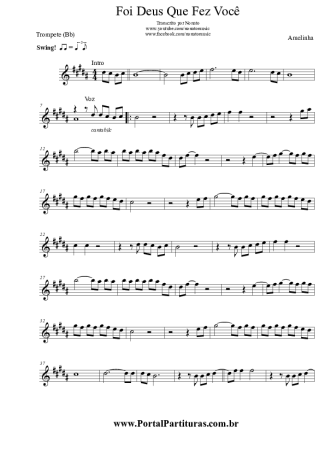 Amelinha Foi Deus Que Fez Você score for Trumpet