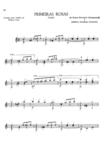 Américo Jacomino Primeiras Rosas score for Acoustic Guitar