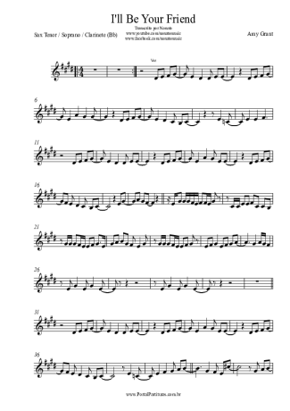Amy Grant I´ll Be Your Friend score for Tenor Saxophone Soprano (Bb)