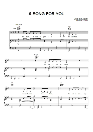 Amy Winehouse  score for Piano