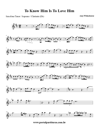 Amy Winehouse To Know Him Is To Love Him score for Clarinet (Bb)