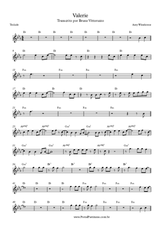Amy Winehouse  score for Keyboard