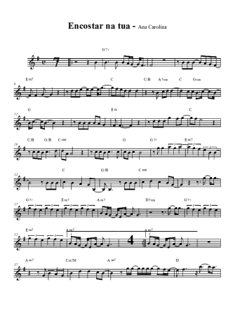 Ana Carolina  score for Clarinet (Bb)