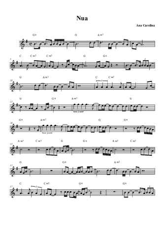 Ana Carolina  score for Clarinet (Bb)