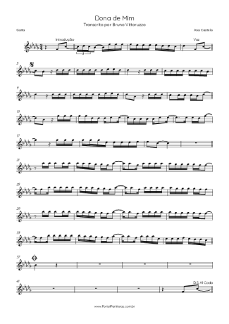 Ana Castela Dona De Mim score for Harmonica