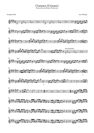 Ana Nóbrega Oceanos (Oceans) score for Trumpet