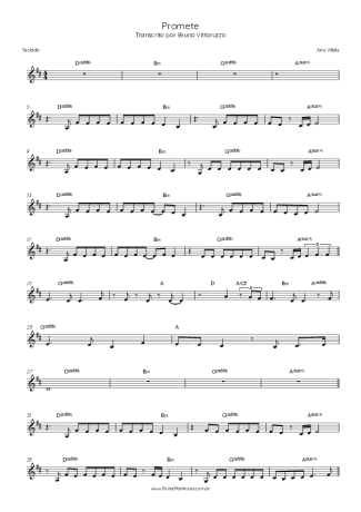 Ana Vilela Promete score for Keyboard