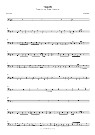 Ana Vilela Promete score for Trombone