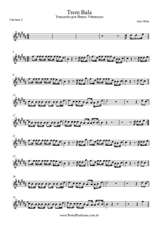 Ana Vilela  score for Clarinet (C)