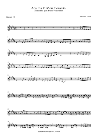 Anderson Freire Acalma O Meu Coração score for Clarinet (C)