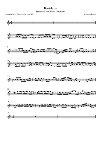 Anderson Freire Raridade score for Tenor Saxophone Soprano (Bb)