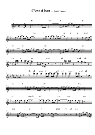 André Hornez C´est si bon score for Tenor Saxophone Soprano (Bb)