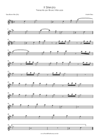 André Rieu  score for Alto Saxophone