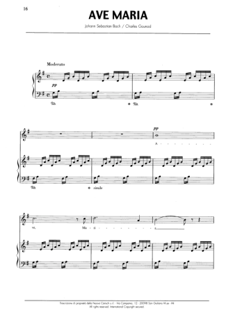 Andrea Bocelli Ave Maria (Bach) score for Piano