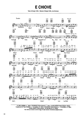 Andrea Bocelli E Chiove score for Keyboard