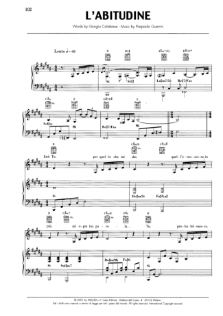 Andrea Bocelli  score for Piano