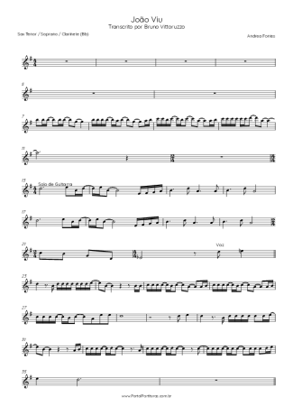 Andrea Fontes João Viu score for Clarinet (Bb)