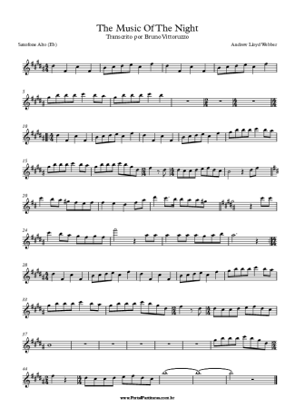 Andrew Lloyd Webber  score for Alto Saxophone