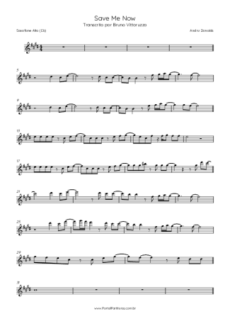 Andru Donalds Save Me Now score for Alto Saxophone
