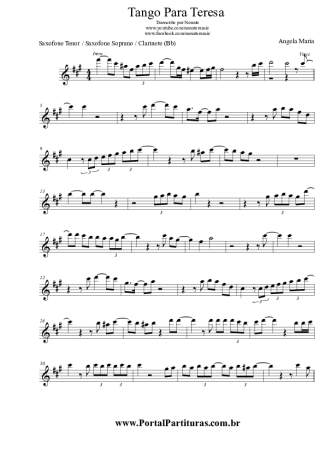 Angela Maria  score for Tenor Saxophone Soprano (Bb)