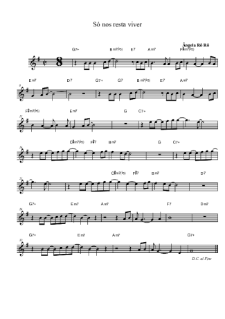 Angela Rô Rô  score for Clarinet (Bb)