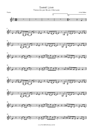 Anita Baker  score for Flute