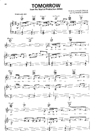 Annie (O Musical) Tomorrow score for Piano